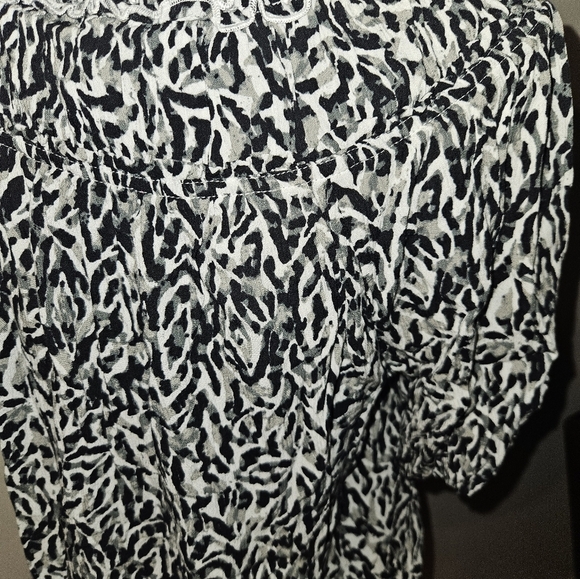 Womans Short Sleeve Button Down Blouse - Picture 8 of 10